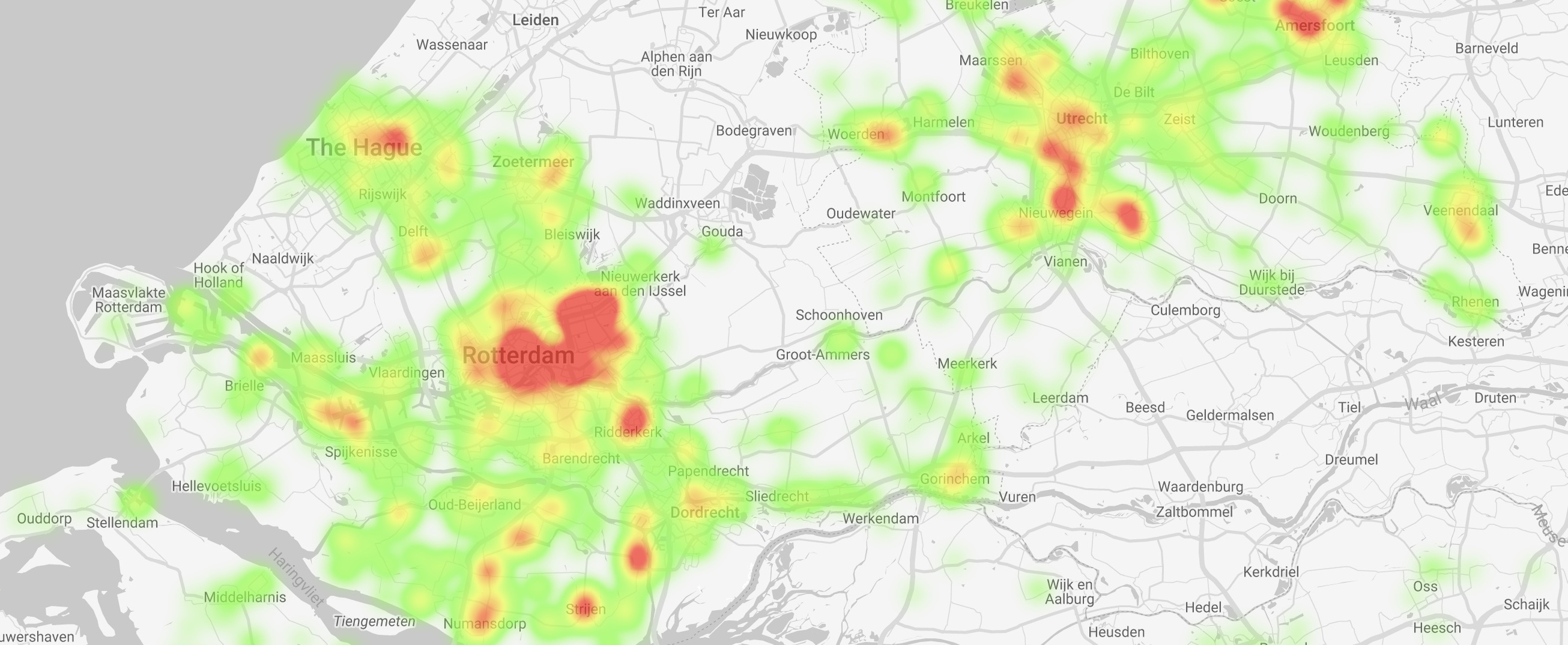 geographic heat map by Maply